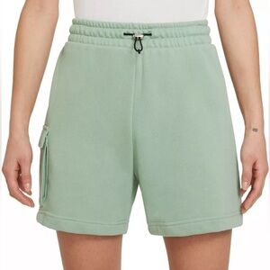 Nike Womens Sportswear Drawstring Swoosh Shorts Mint Green Size 2XL